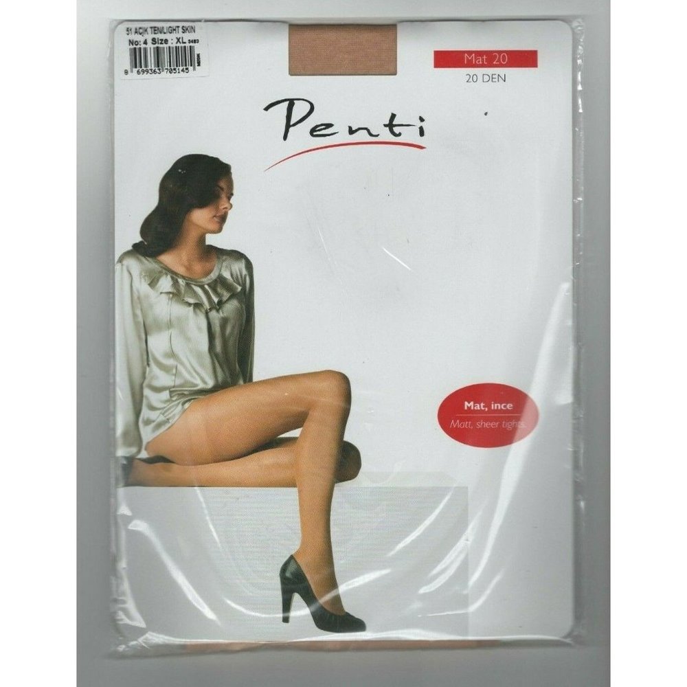 Penti 51 Light Skin #4 Size XL Mat 20 Matt Sheer Nylon Tights 5145